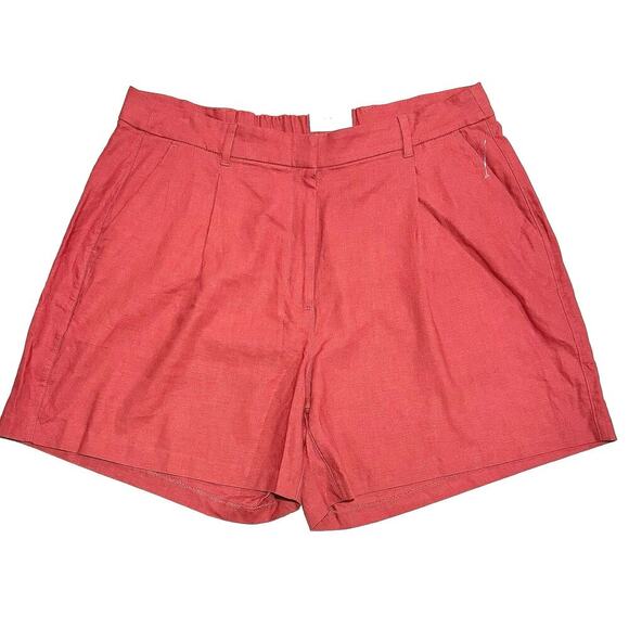 Old Navy Women’s NWT Trouser Shorts size 2W Large Linen Salmon Colored - Picture 1 of 11